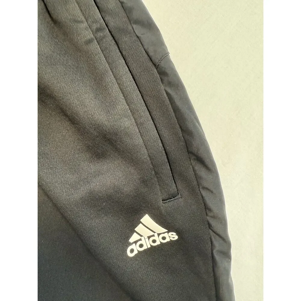Adidas Climalite Black Pants Drawstring Waist Pockets Size SMALL